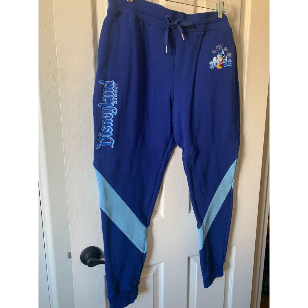 Disneyland Resort 2022 Mickey Mouse Medium Jogger Sweatpants Blue Light Blue